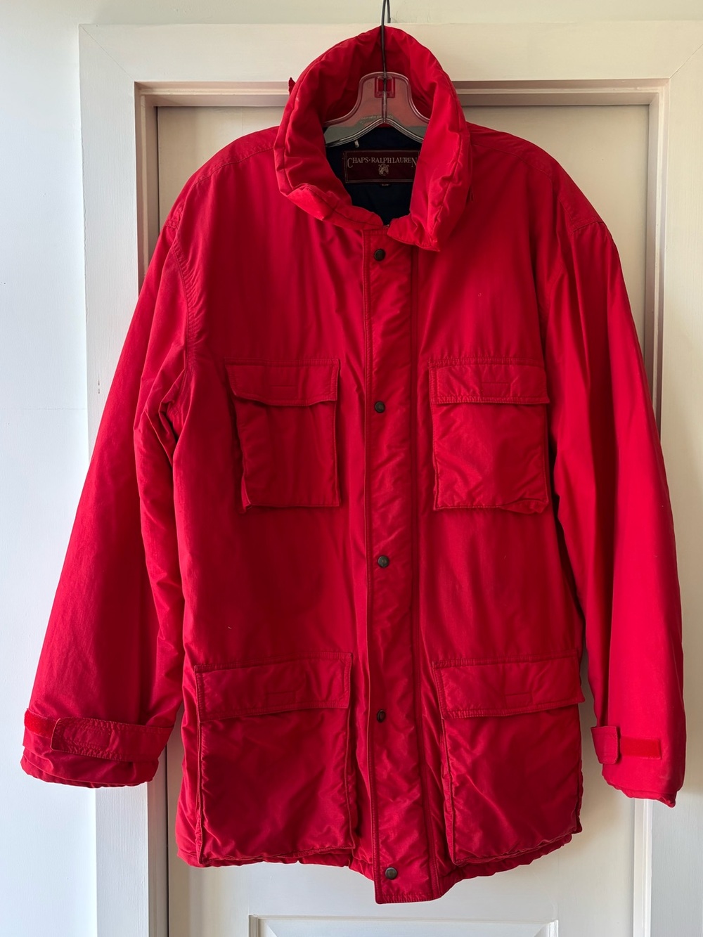 Vintage Chaps Men’s Bright Red Puffer Jacket